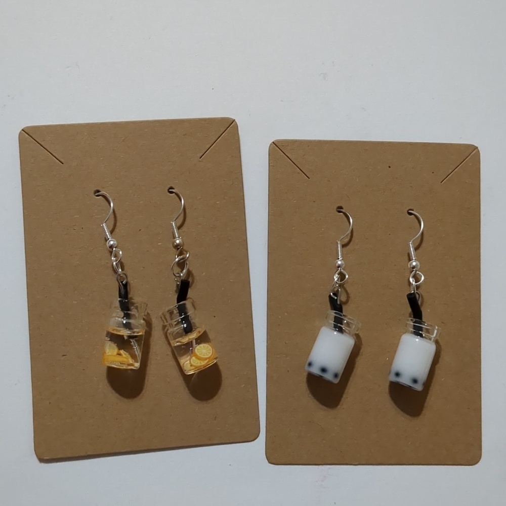 Boba  Fruit Tea Drop Earrings 2 lot - Picture 6 of 6